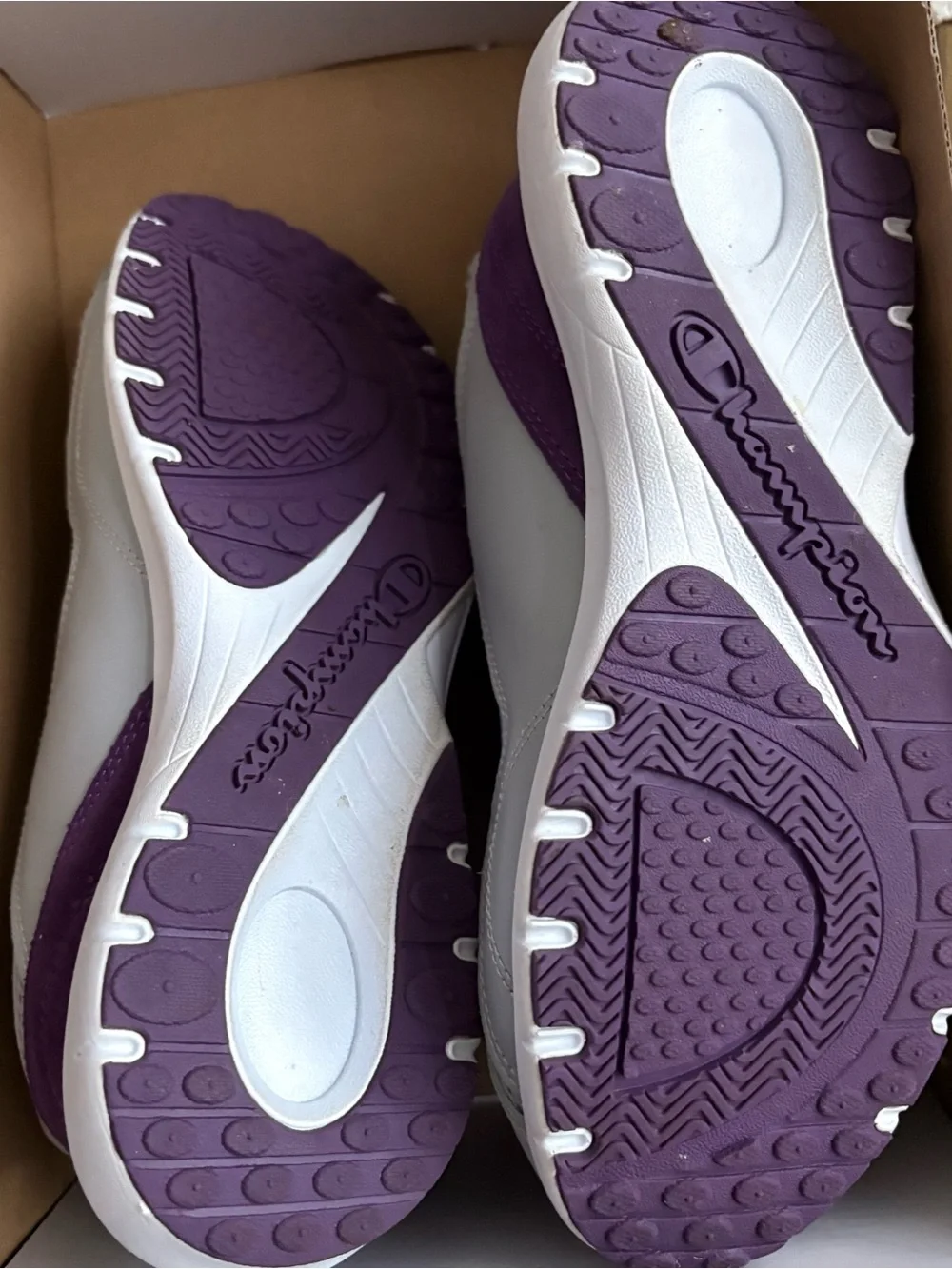 Champion Women's Gray and Purple Slip-On Athletic Sneakers No tags. New in box